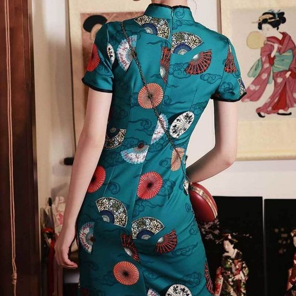 Honeypop Qipao Cheongsam Mini Dress - Picture 3 of 6